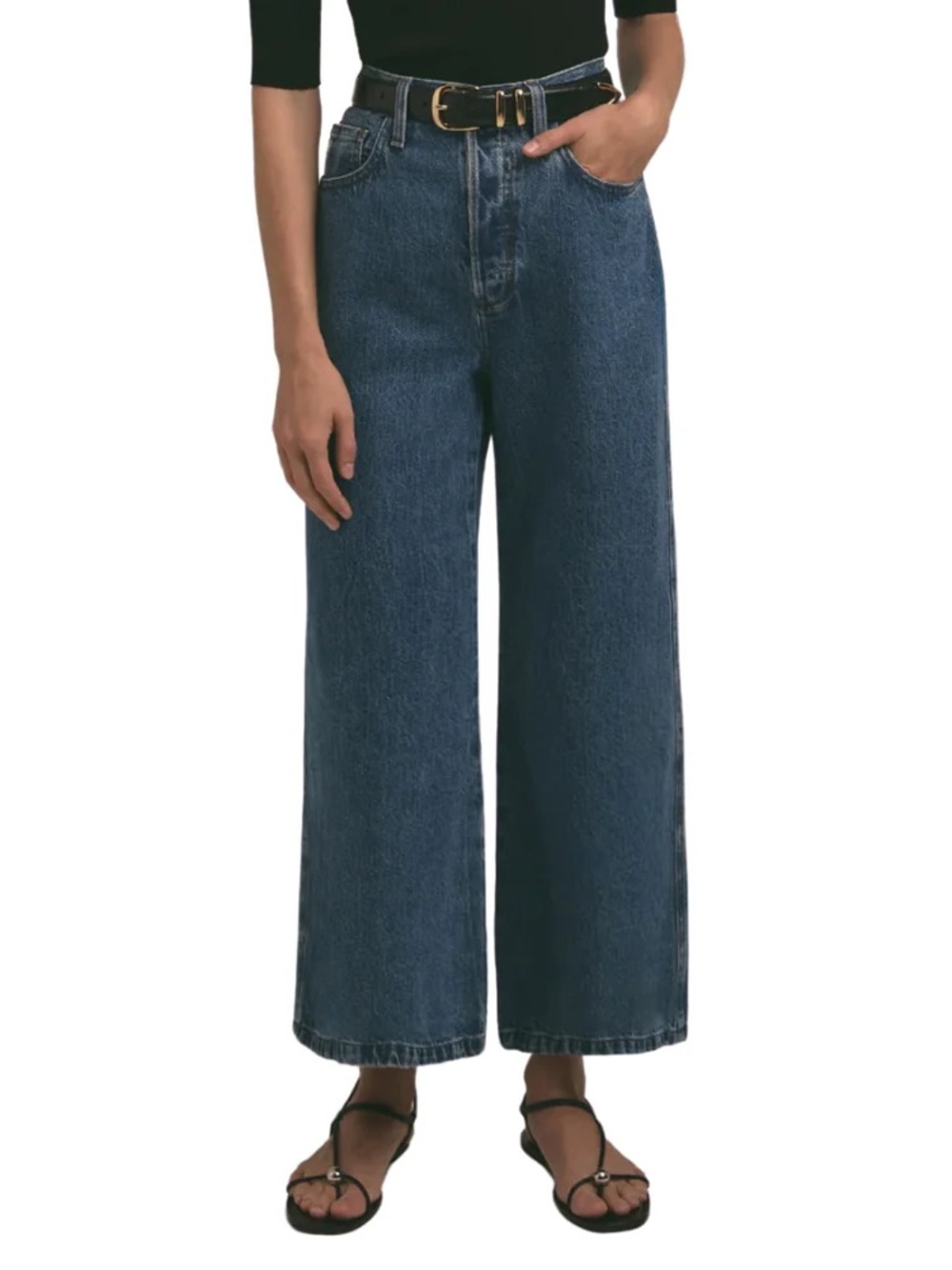Favorite Daughter  MASHA SUPER HIGH RISE WIDE LEG CROP IN MONTREAL